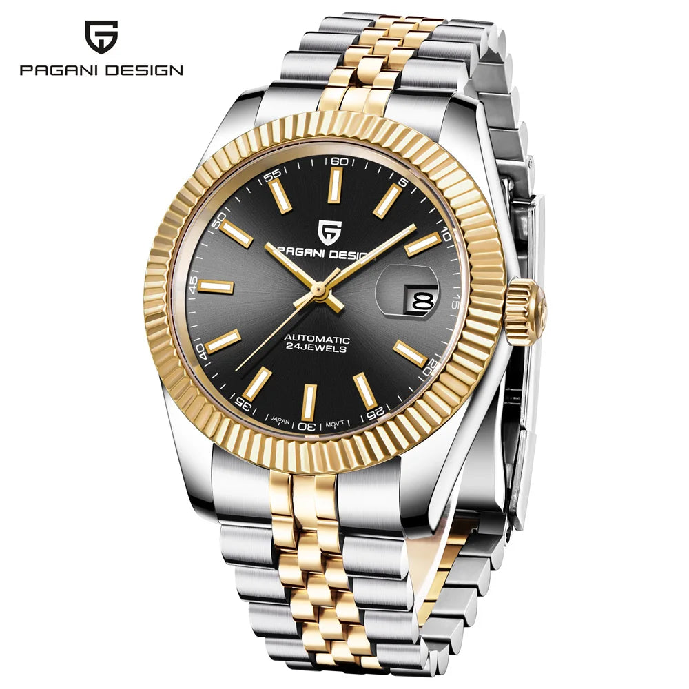 2026 New PAGANI DESIGN Watches Luxury Gold And Silver Mechanical Watches For Men Stainless Steel Sapphire Mirror Automatic Watch