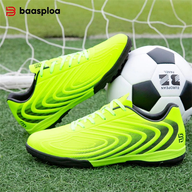 Baasploa Men Football Shoes New Arrival Comfort Lightweight Turf Training Soccer Shoes Professional Male Soft Sneakers Non-Slip