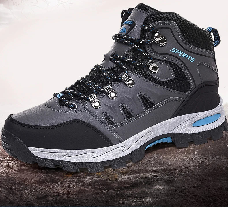 Outdoor Waterproof Hiking Boots Men's Women's Spring And Autumn Hiking Wear-resistant Mountain Sports Boots Hunting Sports Shoes