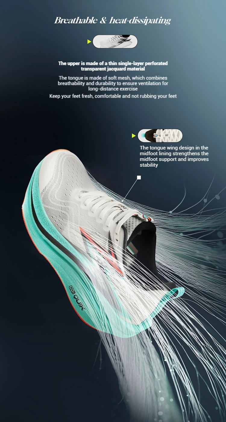 361 Degrees Flame 4.0 MIX Men Running Shoes Carbon Plate Racing Marathon Stable Rebound Wear-resistant Male Sneakers 672512204