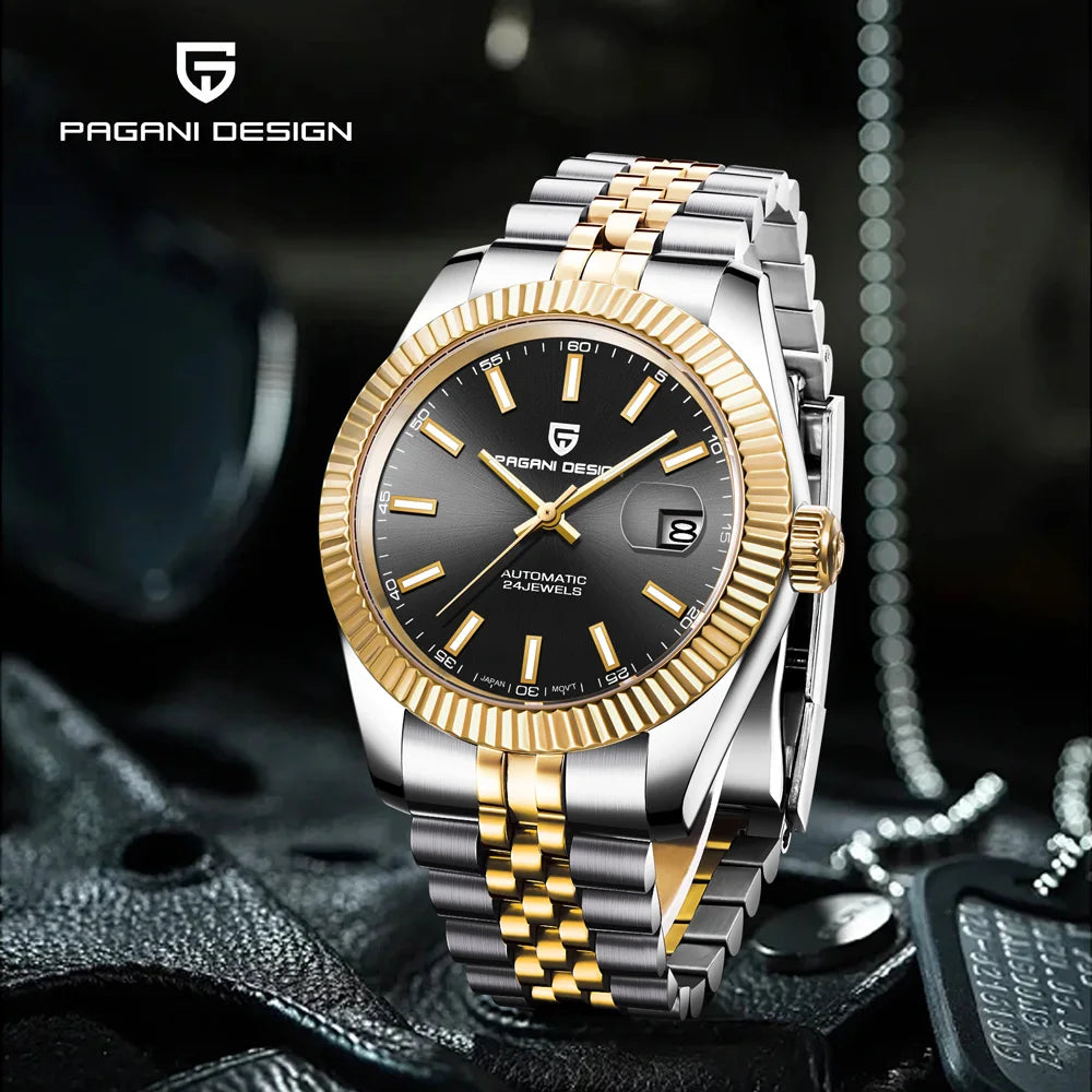 2026 New PAGANI DESIGN Watches Luxury Gold And Silver Mechanical Watches For Men Stainless Steel Sapphire Mirror Automatic Watch