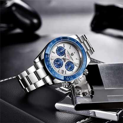 New PAGANI DESIGN PD1644 Luxury Men's Quartz Watch Automatic date Wristwatches Sport 100m Waterproof Chronograph Men Gift