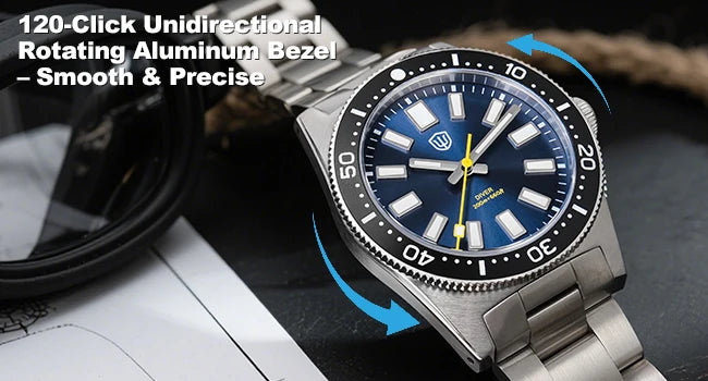 WATCHDIVES WD1965 V2 Men’s Luxury Dive Watch VH31 Quartz, Sapphire Crystal, Stainless Steel & 200M Water Resistant