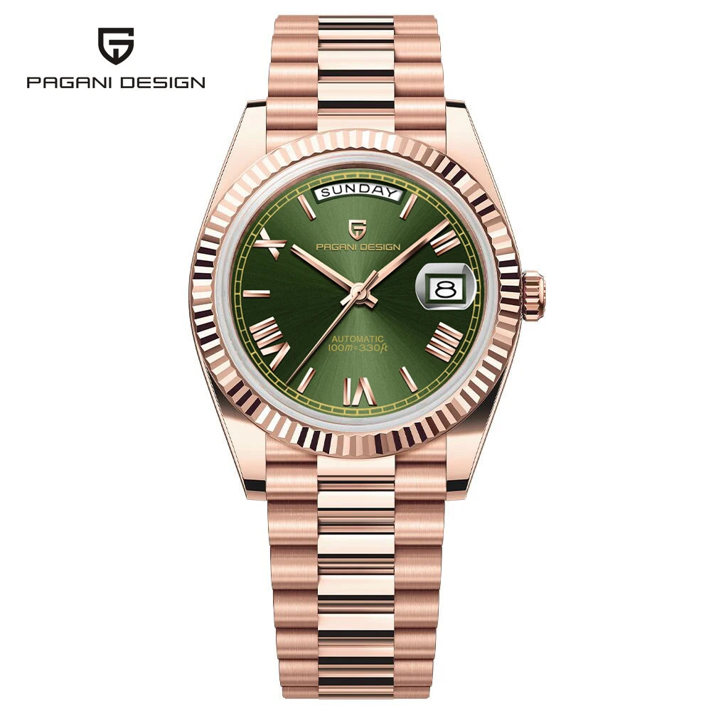 2025 New PAGANI DESIGN Men's Watch DD36 Rose Gold Luxury Automatic Watch For Men Mechanical Wristwatches Sapphire Mirror Clock