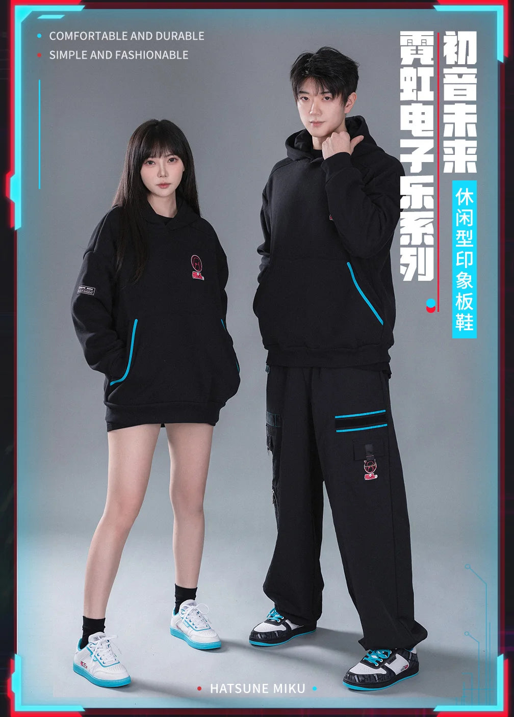 Moeyu Hatsune Miku Shoes for Women Men Vocaloid Cosplay Anime Man Sneakers Tennis Lace Up Sport Athletic Running Casual Shoes