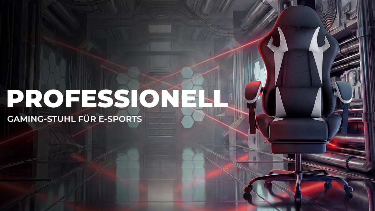 Comanlai Gaming Chair with Footrest Ergonomic High Back Gaming Chair, Adjustable Headrest & Lumbar Support, PU Leather Swivel Computer Gaming Chair for Office & Home