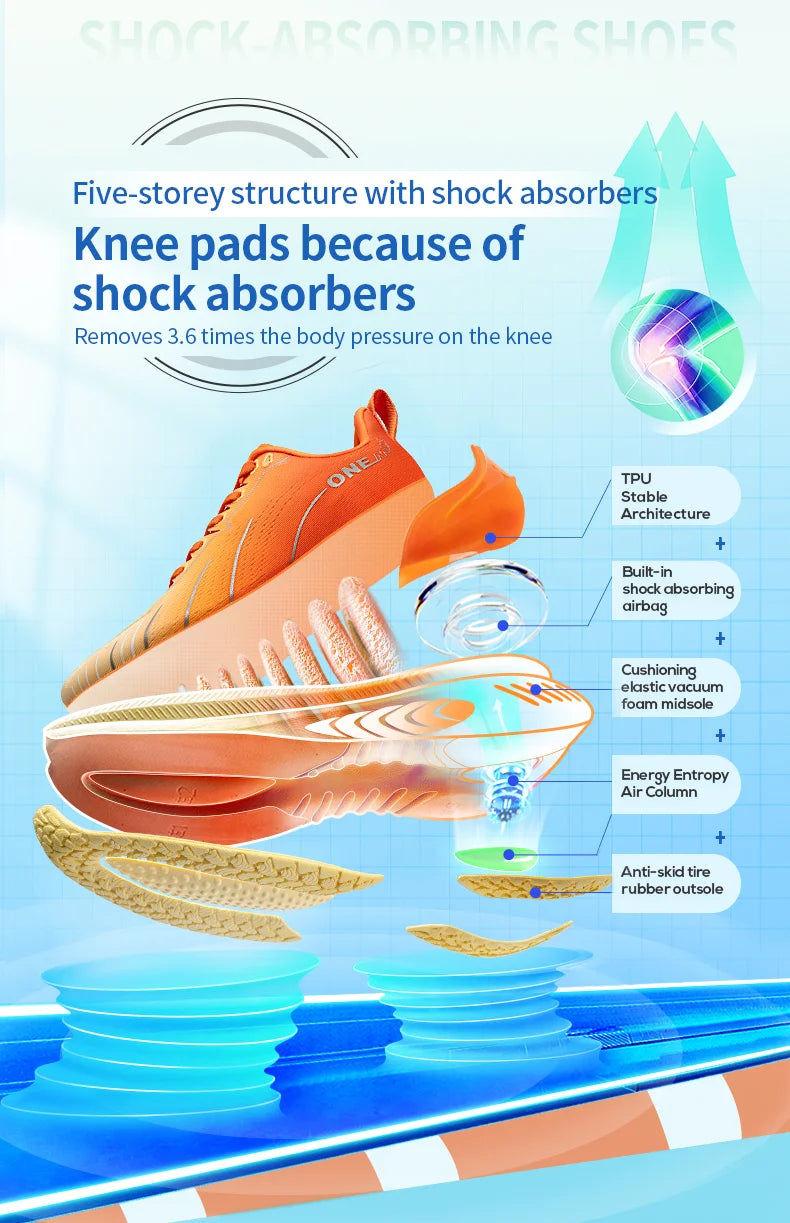 ONEMIX nové tlumicí běžecké boty pro muže, vhodné pro těžší běžce, šněrovací sportovní dámské neklouzavé outdoorové atletické pánské tenisky
