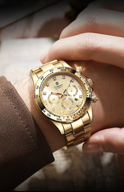 2026 NEW Automatic Mechanical Watch Man Silver Business Casual 3ATM Waterproof Multi-functional Men's Watches