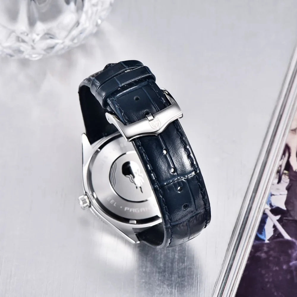 PAGANI Design PD1689 Men Quartz Watch Japan VH65 Movt Sapphire Glass Leather Strap 20Bar Waterproof Men Wristwatch Reloj Hombre
