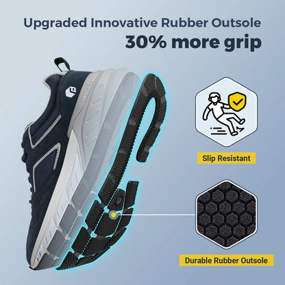 FitVille Newest Running Shoes for Men Wide Width Sneakers with Arch Support for Flat Feet Heel Pain Relief Plantar Fasciitis