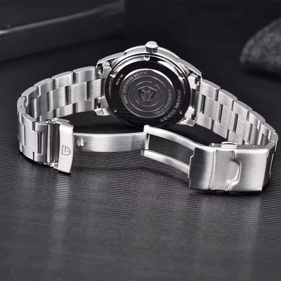 PAGANI DESIGN 40MM Orologio al quarzo da uomo con quadrante in meteorite, lusso business, zaffiro, acciaio inossidabile 316L, impermeabile 100M