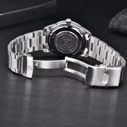 PAGANI DESIGN 40MM Orologio al quarzo da uomo con quadrante in meteorite, lusso business, zaffiro, acciaio inossidabile 316L, impermeabile 100M