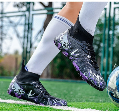 Men Professional Football Shoes Society Cleats Soccer Shoes Original Indoor Football Field Boots Grass Training TF/FG Sneaker
