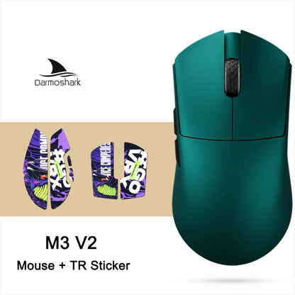 Ratón gaming Darmoshark M3 V2 Double 8K inalámbrico trimodo 26KDPI con sensor PAW3395, ratón macro para manos grandes para ordenador portátil y PC