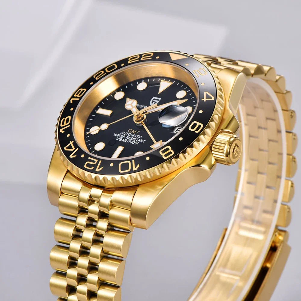 PAGANI DESIGN V3 PD-1662 GMT Watches Men's Luxury Sapphire Automatic Mechanical Watch 40MM Stainless Steel 100M Waterproof Watch
