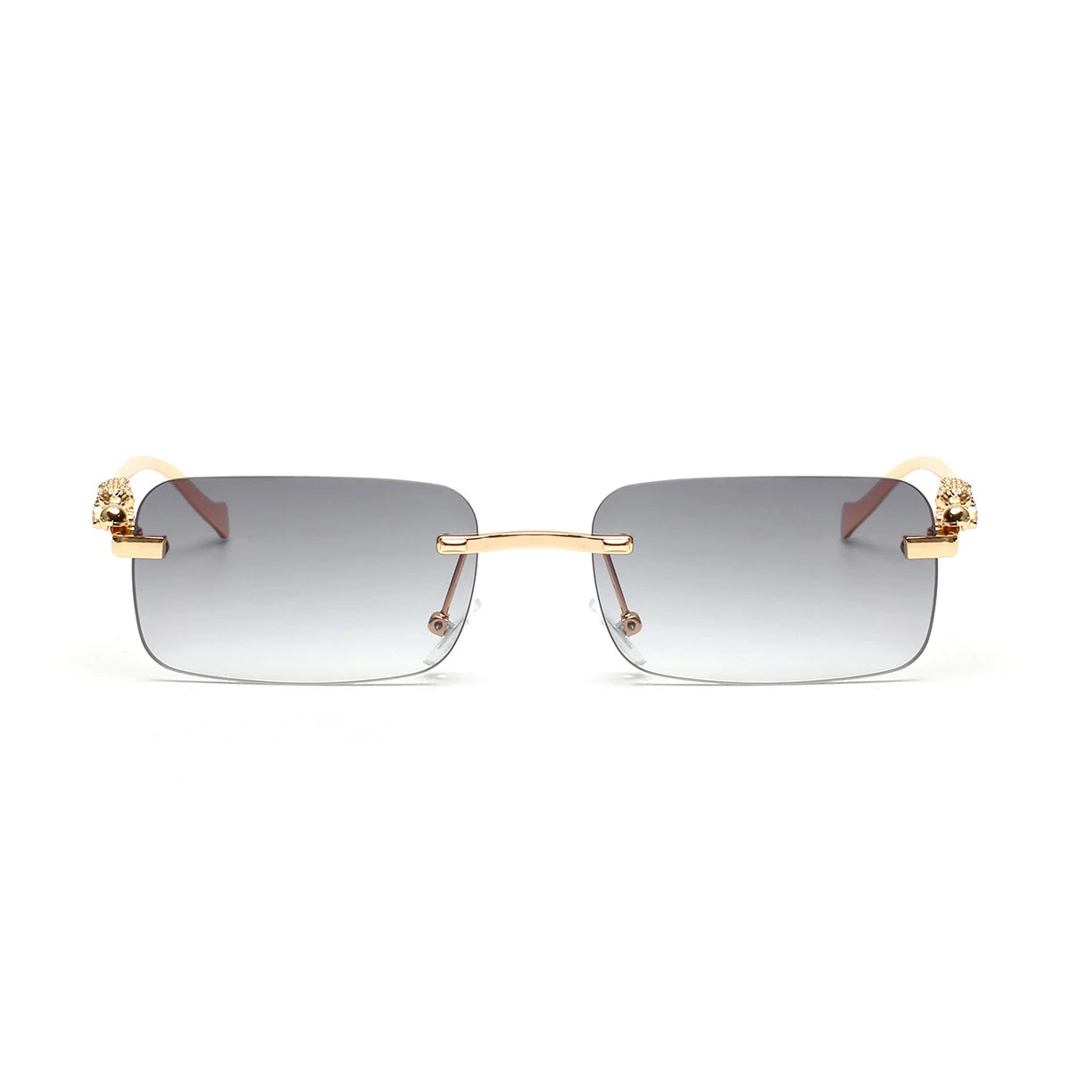 Ruiao rimless sunglasses UV400 fashion square metal glasses for men women designer man's brand sun glasses shades for outdoor