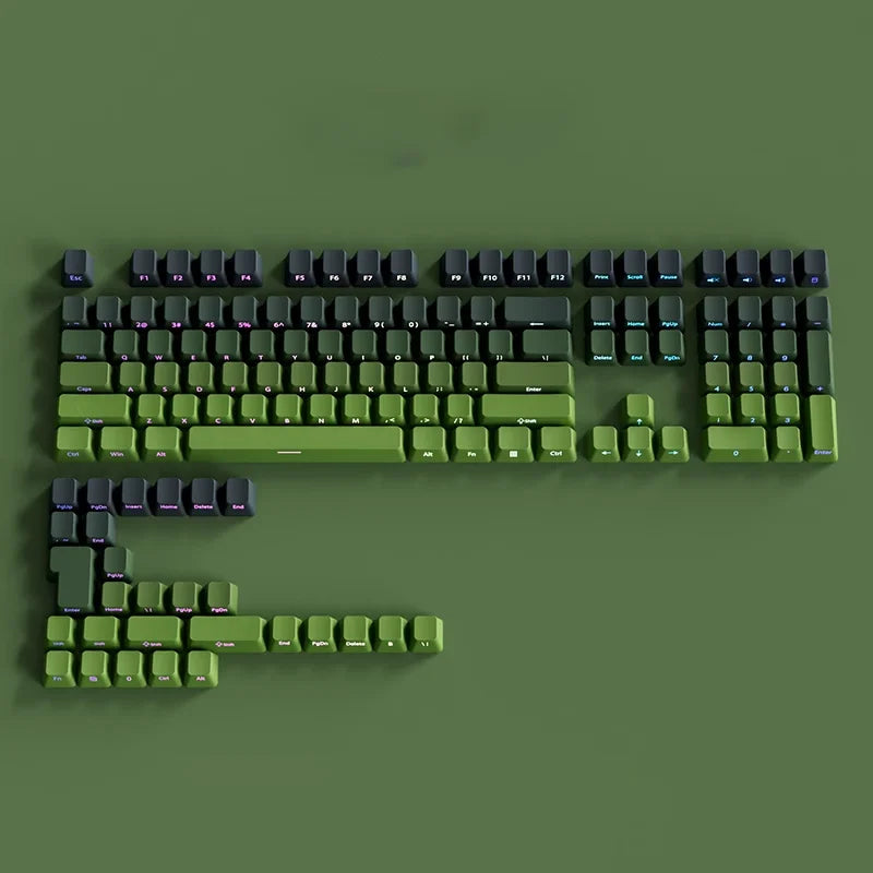 Gradient Keycaps Side Printed PBT Double Shot OEM Profile Keycap For Cherry MX Switch Mechanical Keyboard ISO Enter Key Caps DIY