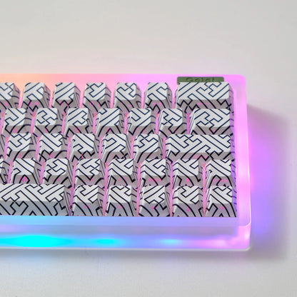 KYOMOT 135 Keys PBT Side Print Keycap Double Shot Cherry Profile Shine Through Keycaps for MX Switch Games Mechanical Keyboard