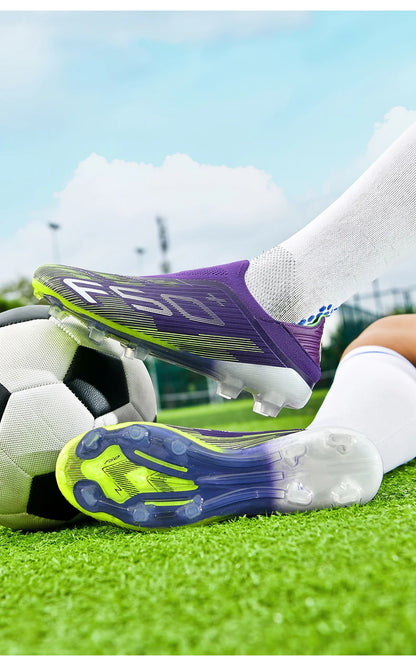 New Men's Football Boots Turf Comfortable Ultralight Soccer Shoes Non Slip Sport Fg Grass Cleats Futsal Indoor Adult Non-Slip