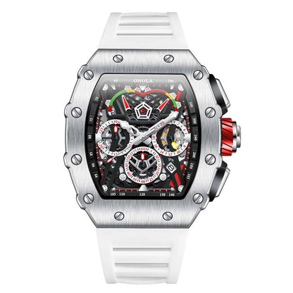 New Luxury Men Watch  ONOLA Fashion Fully Automatic Mechanical Watches Man Unique Design Waterproof Tape Watch Wristwatch