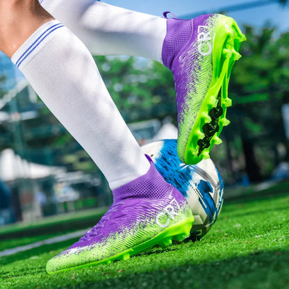 Autumn Hot Selling Shock-absorbing Adult Football Shoes Soft and Stable Sports Shoes Rebound Wrapped Lightweight Nail Shoes
