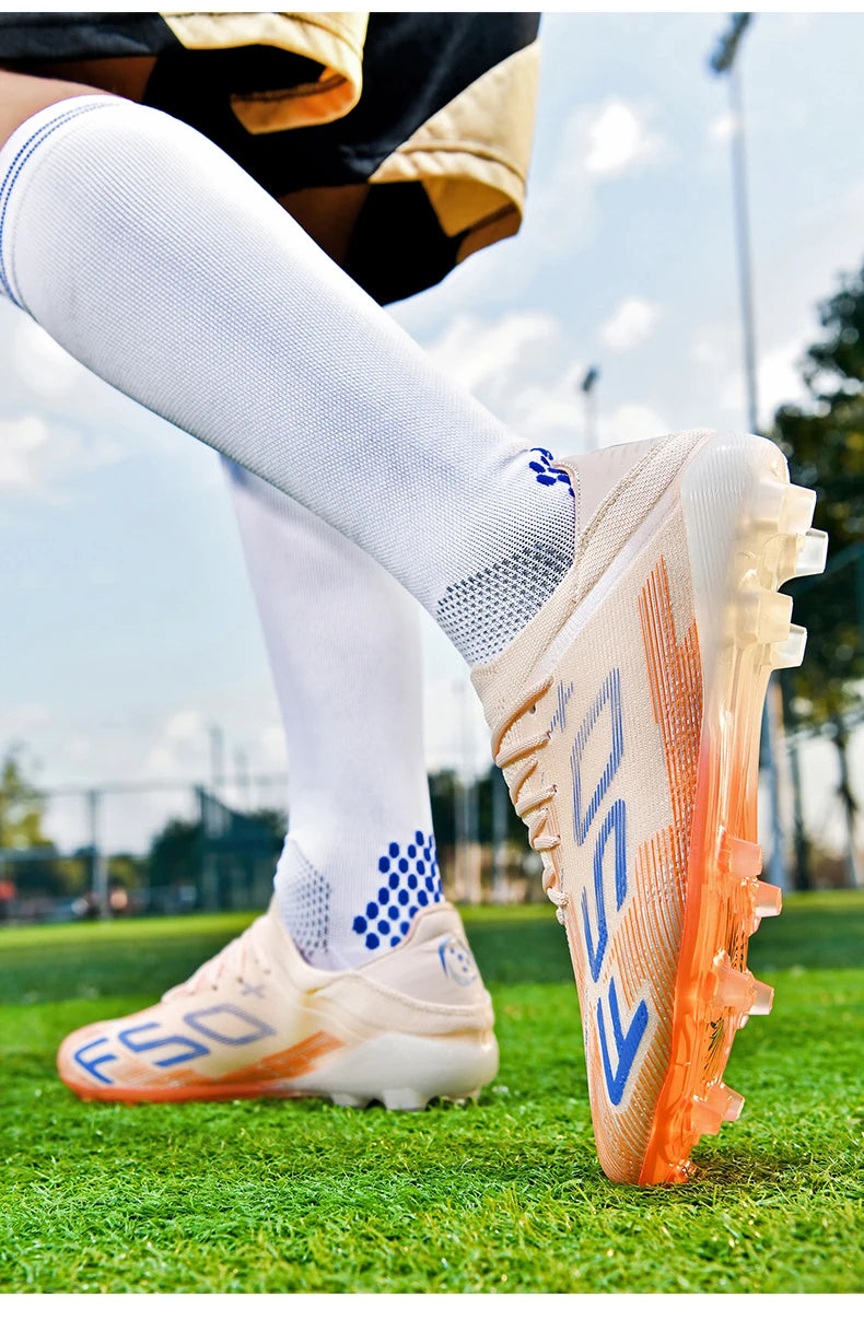 New Men Soccer Shoes Futsal Football Boots Sneakers Match Grass Cleats High-quality Non-Slip Indoor Hot-selling High-top Outdoor