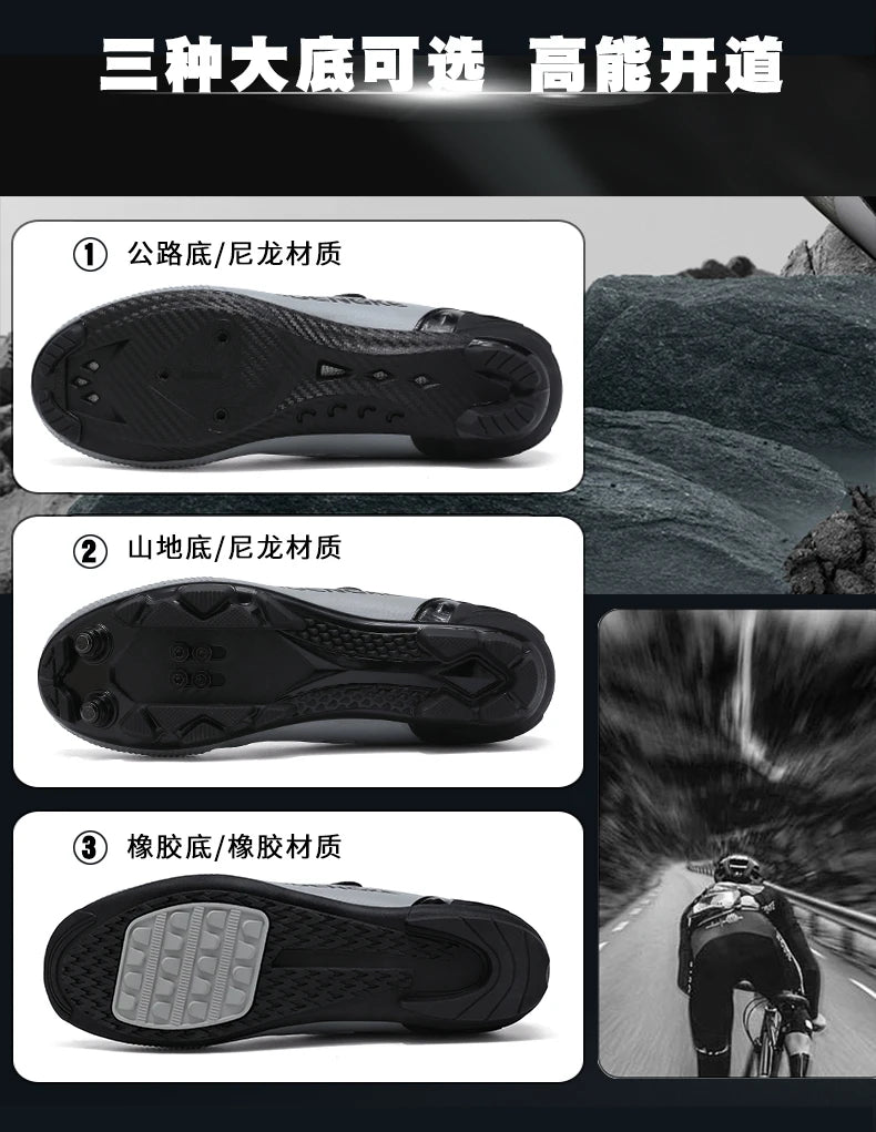 Unisex New Cycling Shoes Professional Lightweight Luxyry Original Road Rubber MTB Racing Bicycle Fashion Bike Street Sports