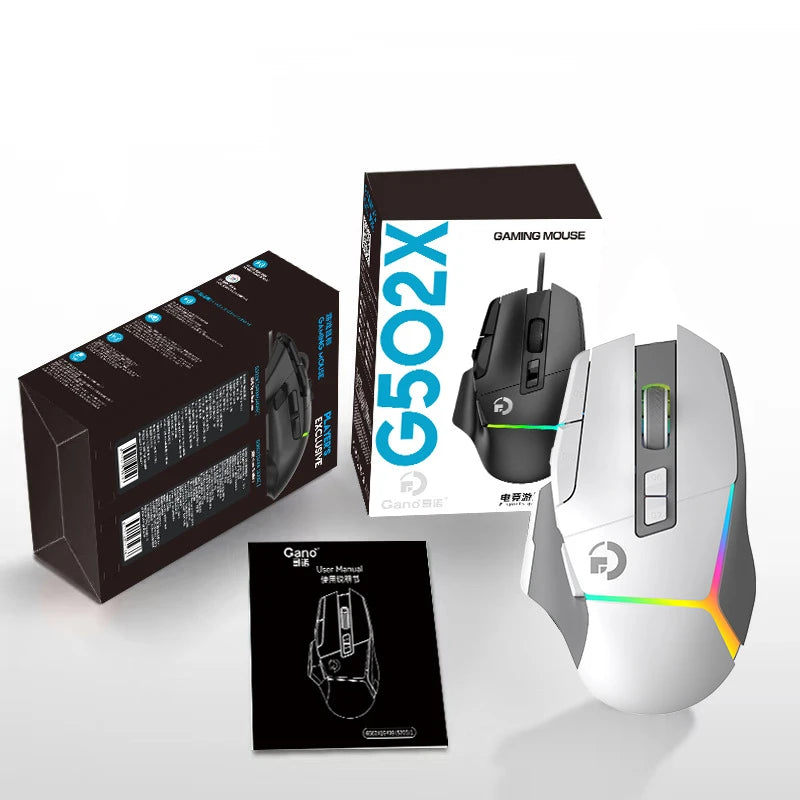 Wireless Gaming Mouse Bluetooth Rechargeable RGB Gaming Mouse with Optical Sensor, Programmable Wireless Gaming Mouse for Windows, Wired & Tri-Mode
