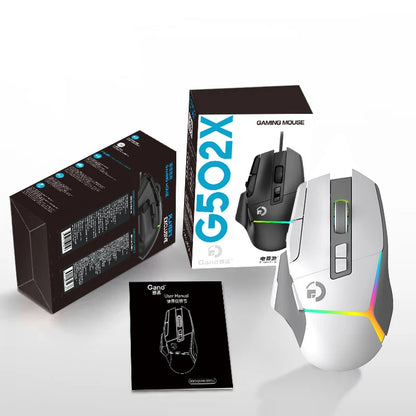 Wireless Gaming Mouse Bluetooth Rechargeable RGB Gaming Mouse with Optical Sensor, Programmable Wireless Gaming Mouse for Windows, Wired & Tri-Mode