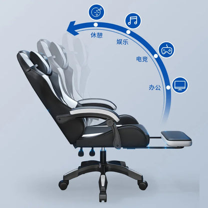 Modern Gaming Chair with Lumbar Support, High Back Reclining Computer Chair, Ergonomic Swivel Office Chair for Gaming, Work & Long Sitting