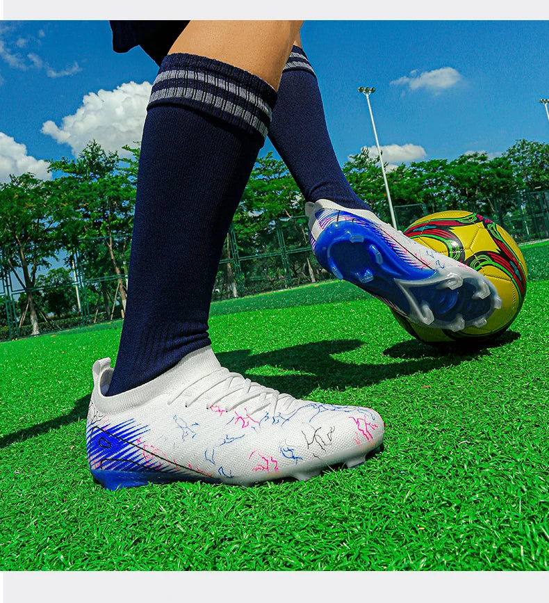 New Men's Football Boots Sneakers FG Soccer Shoes Training Wholesale Top Quality Cleats Non-Slip Drop Shipping Unisex Adult