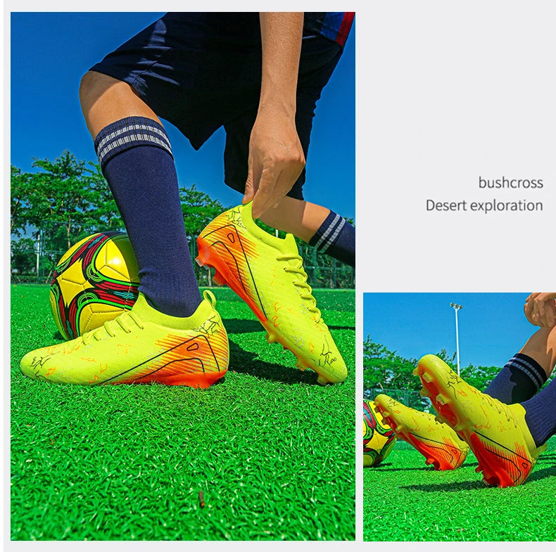 New Men's Football Boots Sneakers FG Soccer Shoes Training Wholesale Top Quality Cleats Non-Slip Drop Shipping Unisex Adult