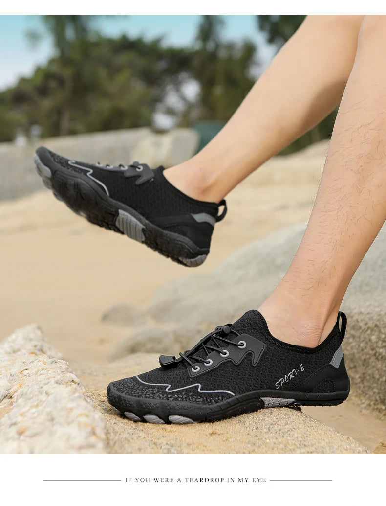 Men Wading Shoes Barefoot Quick-Drying Beach Shoes Outdoor Non-Slip Upstream Swimming Diving Shoes Women Water Sports Shoes