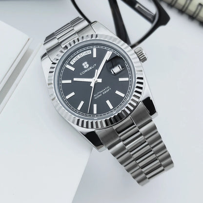 Reloj de lujo Corgeut de 36MM para hombre ST1644, reloj de pulsera mecánico automático con cristal de zafiro, relógio masculino 10BAR, para natación y vestir