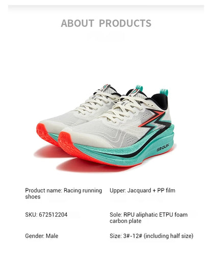 361 Degrees Flame 4.0 MIX Men Running Shoes Carbon Plate Racing Marathon Stable Rebound Wear-resistant Male Sneakers 672512204