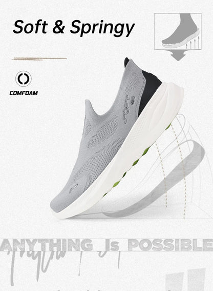 Pánské nazouvací volnočasové vycházkové boty Li-Ning SOFT GO 2 KNIT, tlumicí, pohodlné a stabilní; síťované každodenní sportovní běžecké tenisky LiNing AGLV017
