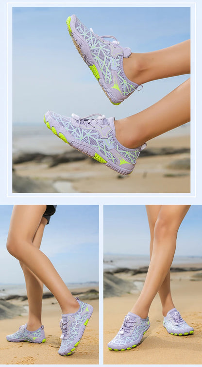Men Wading Shoes Barefoot Quick-Drying Beach Shoes Outdoor Non-Slip Upstream Swimming Diving Shoes Women Water Sports Shoes