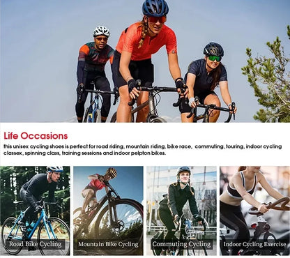 Men Cycling Shoes Road Bikes Women Racing Competition Self-Locking Speed Cycling Sports Shoes Women Spd Cleats Cycling Shoes