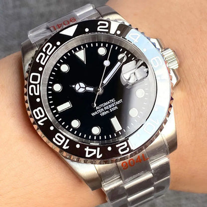 Miyota 8215 PT5000 Stainless Steel 40mm Dive Automatic Men Watch Sapphire Crystal Rotating Bezel Luminous Mechanical Wristwatch