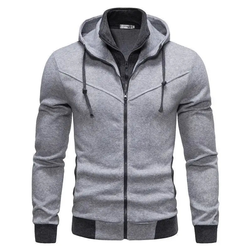 Autumn men's sportswear long sleeved jacket hooded sweatshirt zipper opening jacket men's hooded sweatshirt slim fit men's cloth, produit gaming premium Fraquane, équipement gamer
