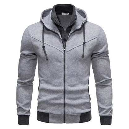 Autumn men's sportswear long sleeved jacket hooded sweatshirt zipper opening jacket men's hooded sweatshirt slim fit men's cloth, produit gaming premium Fraquane, équipement gamer
