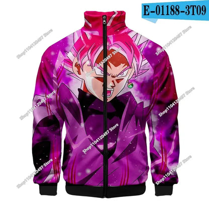 Anime Goku Dragon Ball Jacket Men Women Harajuku Hip Hop Japanese Zip Up Hoodies Goku Clothes Stand Collar Sweatshirt, produit gaming premium Fraquane