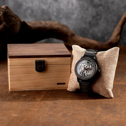 Automatic Mechanical Watch BOBO BIRD New Top Business Men Wooden Wristwatch Unique Custom Engraved Watches Christmas Gift Box