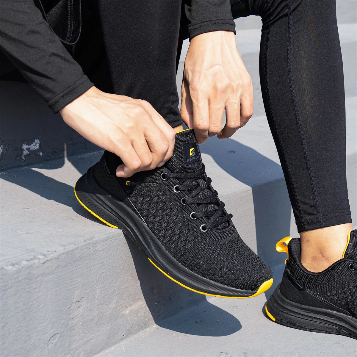 Baasploa Men Running Sneakers Brand Casual Lightweight Designer Mesh Jogging Shoes Male Breathable Lace-Up Sports Walking Shoes