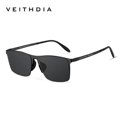 VEITHDIA Brand Fashion Sunglasses Stainless Steel High-definition Nylon Lens Polarized UV400 Eyeglasses For Men Women,  8212