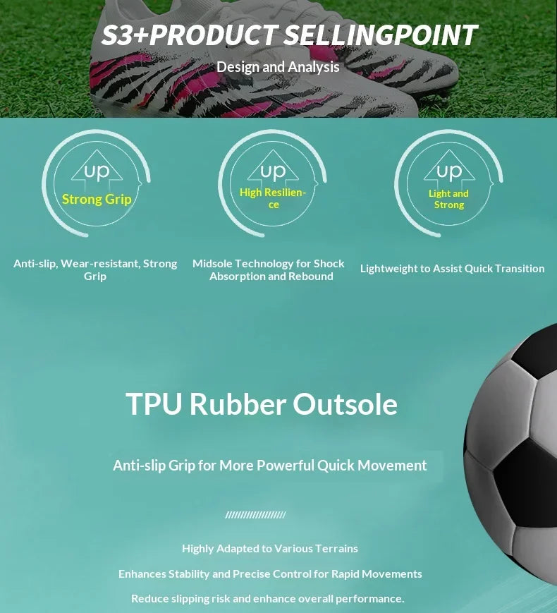 New Men Football Boots Sport Soccer Shoes Match Unisex Ultralight Cleats Comfortable Non-Slip Outdoor Adult Grass High-quality