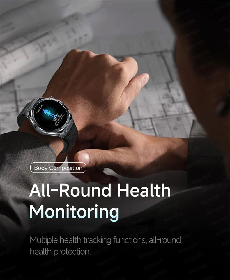 Smart Watch Men High-end Health Blood pressureblood oxygen lipids Uric acid Sapphire Smart watches Ai GPT Custom dial ECG 2026