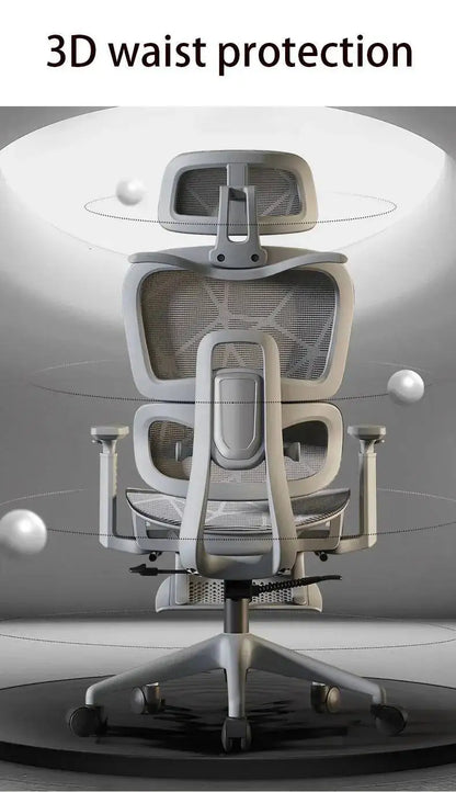 Ergonomic Office Chair with Adjustable Back Support, Mesh Computer Gaming Chair, Lumbar Support Office Chair, Swivel Rolling Desk Chair for Home & Office