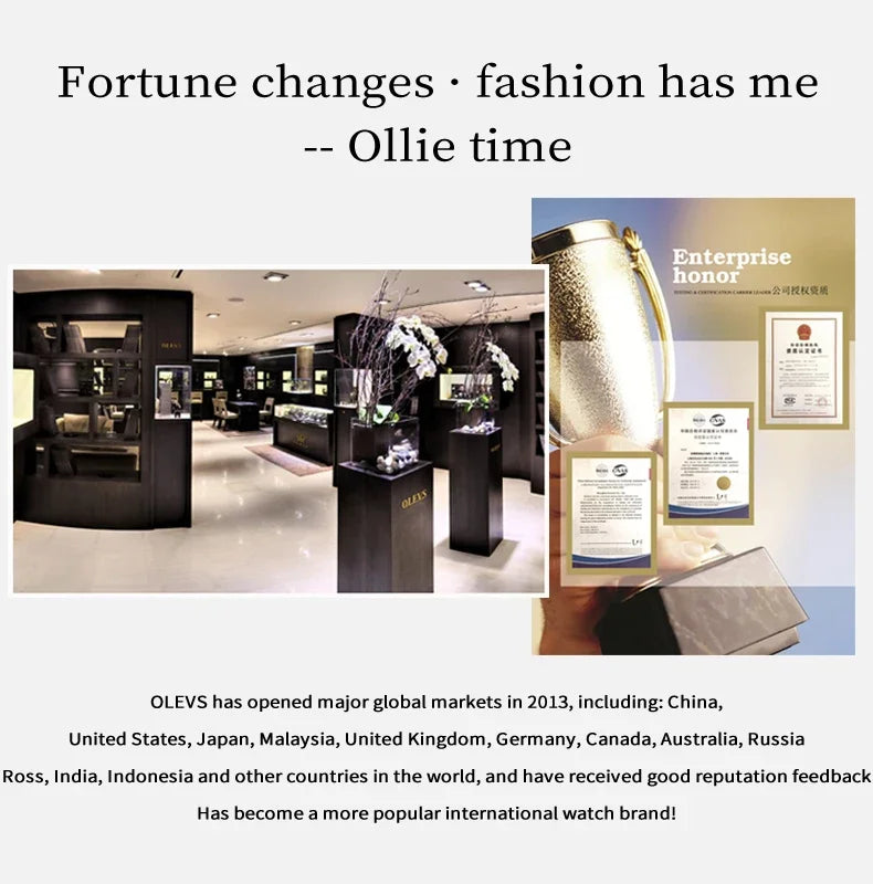 OLEVS 3668 Women Watch Luxury Original Waterproof Stainless Steel Quartz Watch Roman Automatic Date Women Watch Reloj Para Mujer