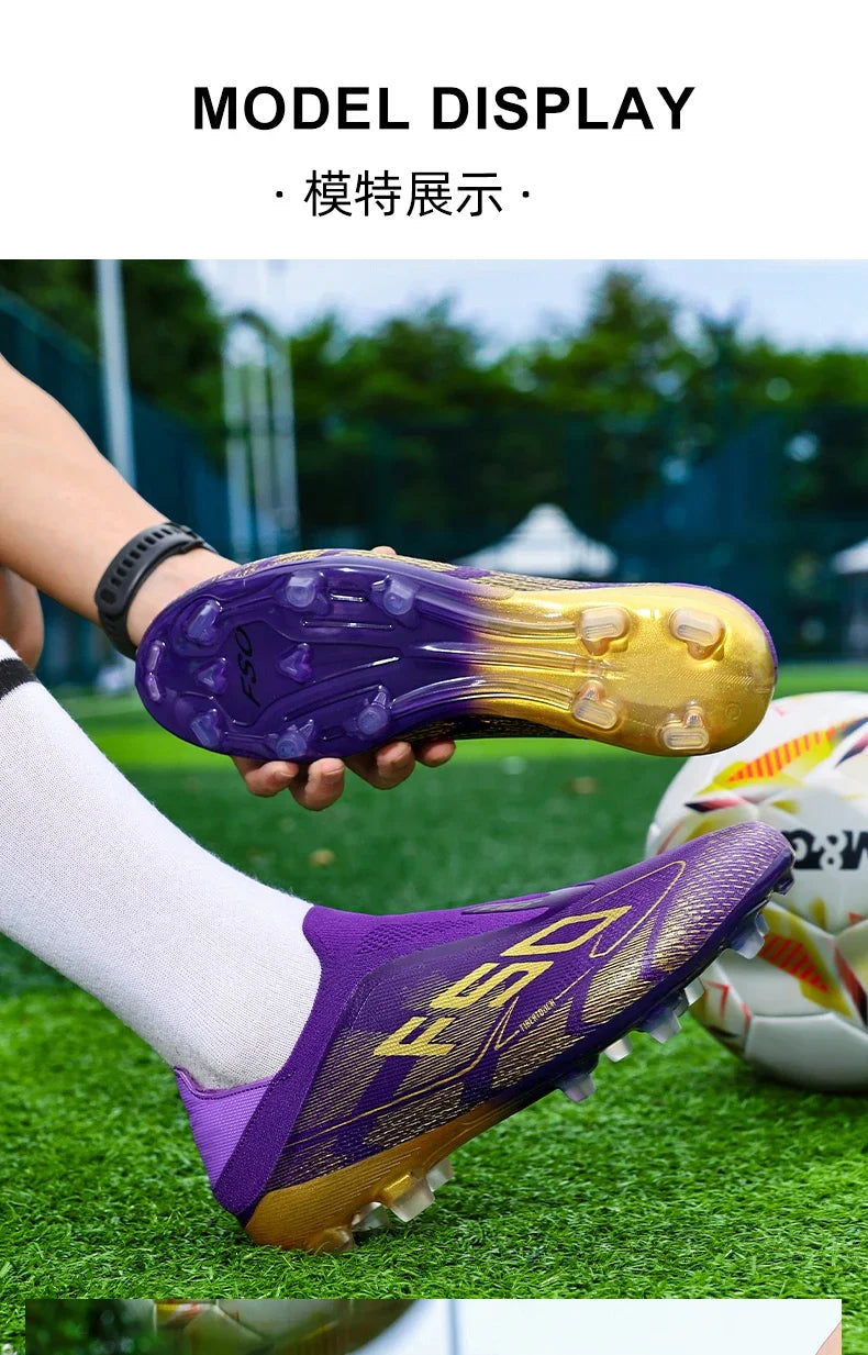 New Men Football Boots High-quality Soccer Shoes Sneakers Match Indoor Non-Slip Grass Cleats High-top Futsal Hot-selling Outdoor